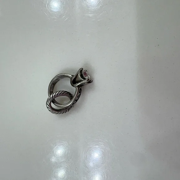 Brighton Diamond Ring Charm Engagement Elegant Silver Gemstone Bracelet Bride - Picture 4 of 5